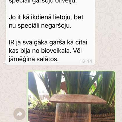 Mārtiņš atzīst, ka iegādātajai bio Arbequinai ir svaigāka garša nekā veikala EVO