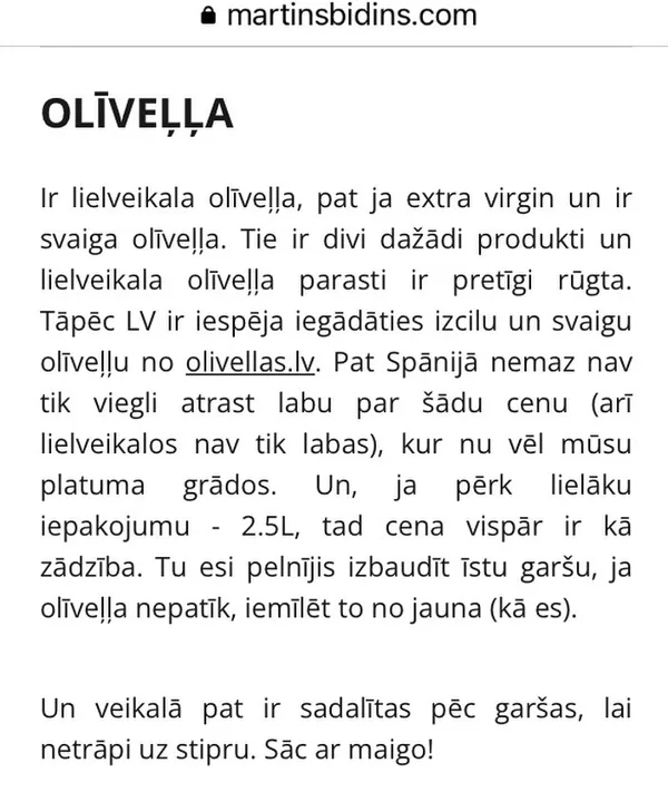 Uztura trenera Mārtiņa Bidiņa rekomendācija viņa mājaslapā martinsbidins.com