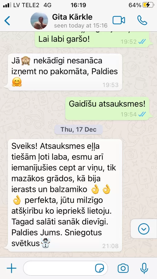 Gitai ēdiens sanākot gardāks nekā ar veikalā pirktu EVO.