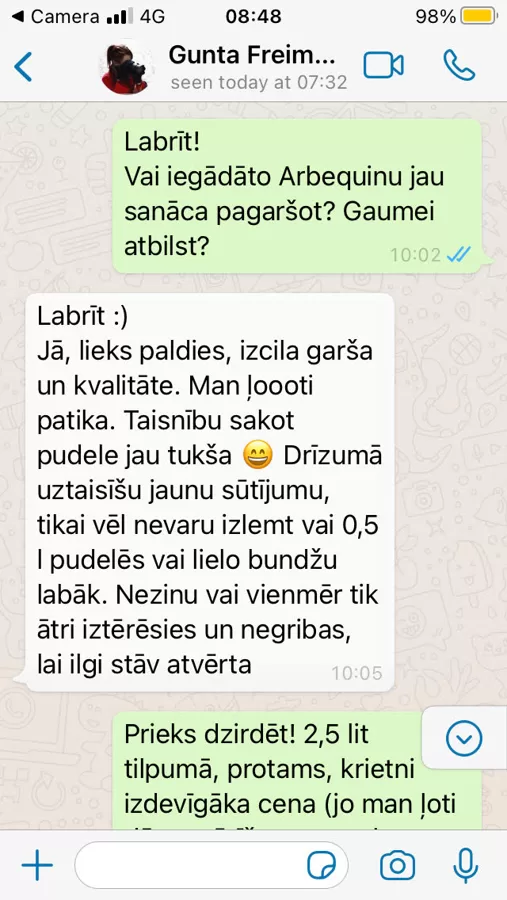 Guntai ļoti patikusi Bio Arbequina
