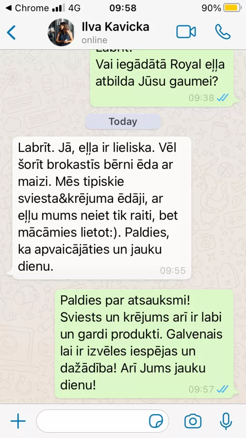 Ilvas ģimenei garšo Royal EVO