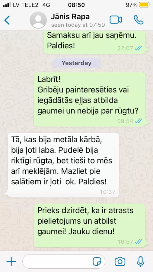 Jānis atzīst, ka Coupage eļļa tieši laikā, savukārt "1/10" lietojama ar mēru, dēļ rūgtuma