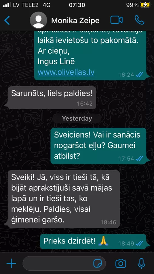 Monika raksta, ka eļļa ir tieši tāda, kā bija aprakstīta. Garšojot visai ģimenei.