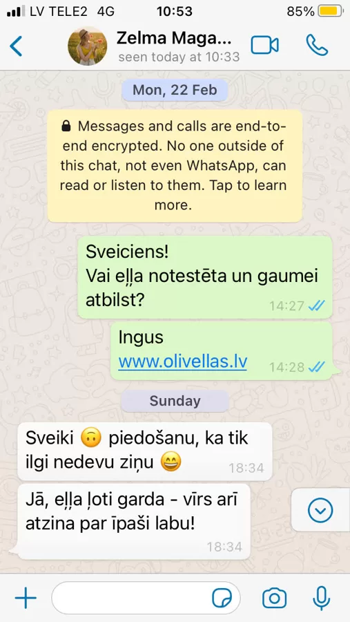 Zelmai bija svarīgi lai EVO būtu maigas garšas un  bio. Ar izvēli apmierināta